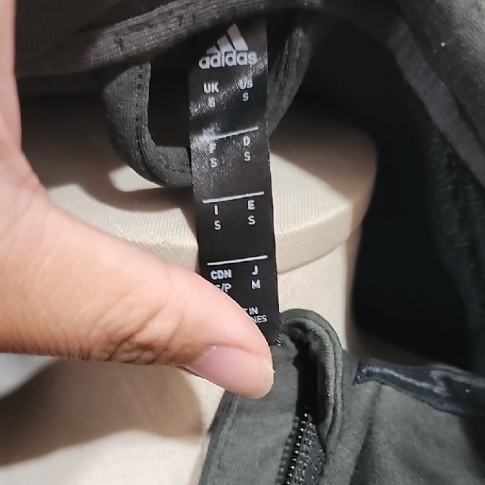 Adidas Women's Charcoal Zip Hoodie - Picture 2 of 6
